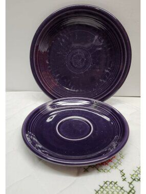2- Fiestaware Plum Purple Plates HLC Fiesta Lot of two